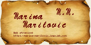 Marina Marilović vizit kartica